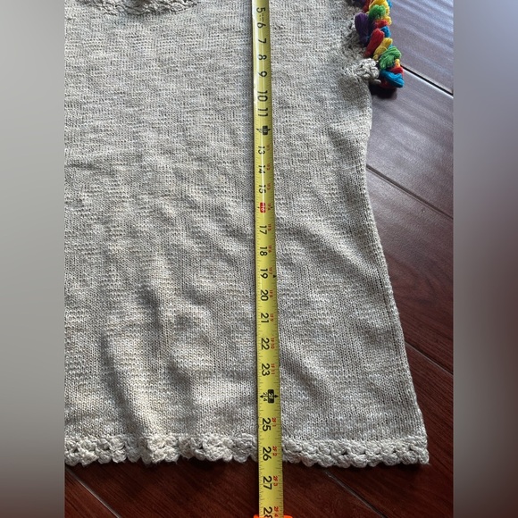 Soft Surroundings Fiesta Beige Pullover Sweater Tassel Trim Size Small S - Picture 8 of 8
